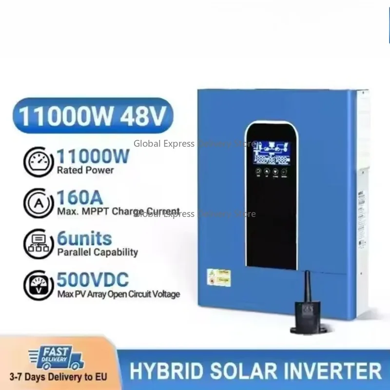 ANJ-11KW-48V-WIFI-P 48V 11KW 380V 3-Phase Parallel Hybrid Inverter - Grid-Tie/Off-Grid Solar System with WIFI Remote Monitoring