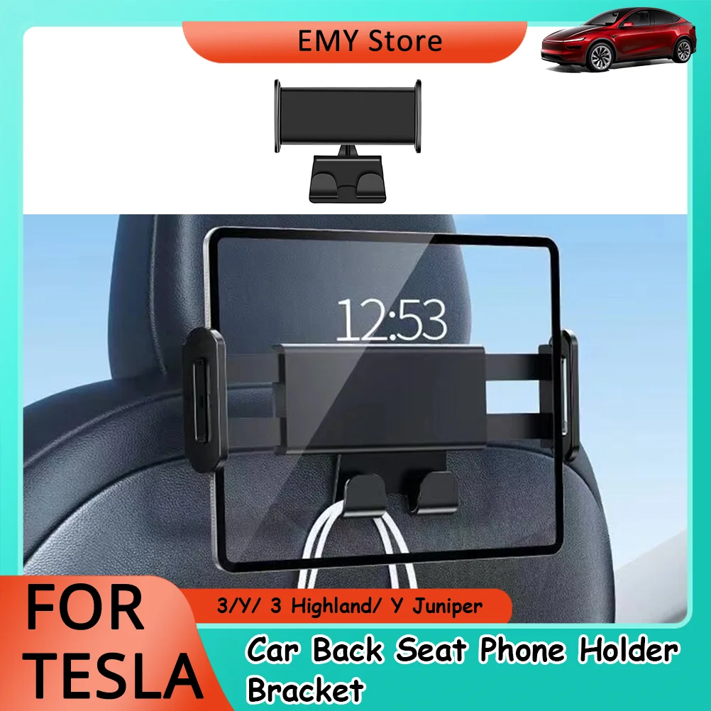 

Seat Backrest Phone Holder &Tablet Phone Stand Hook For Tesla Model 3/Y /3 Highland / Model Y Juniper 2020-2026 Multifunctional