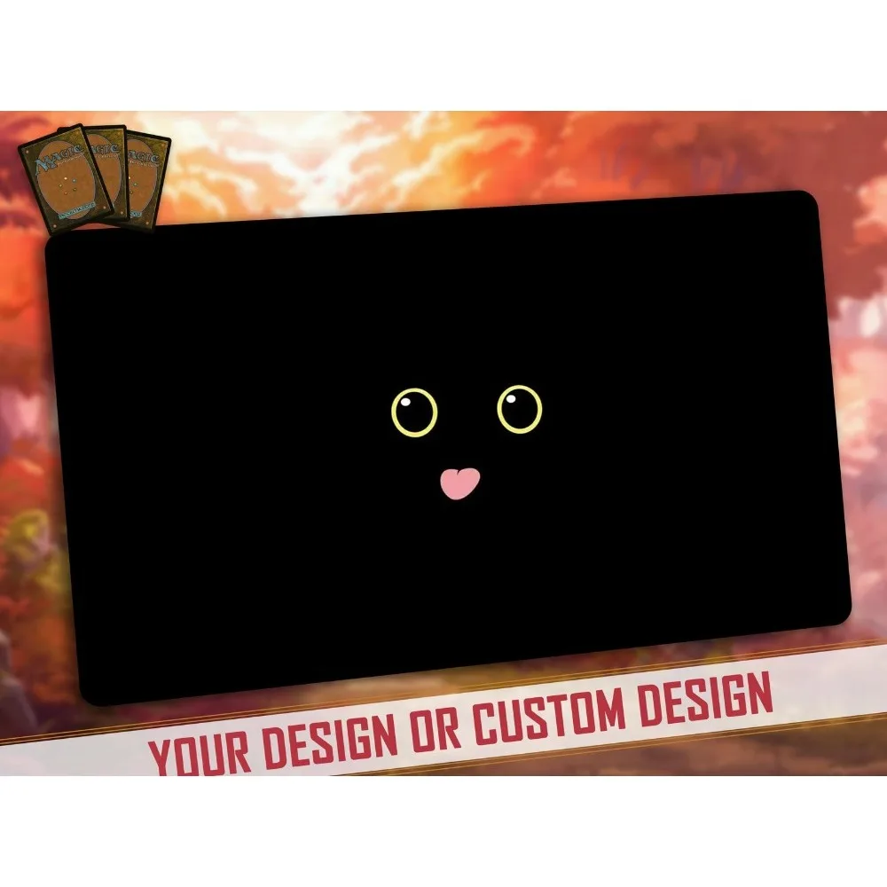 Tapis de jeu MTG amusant : Abyss Stares Back |   Accessoires de bureau extra épais avec bords cousus, tapis de souris