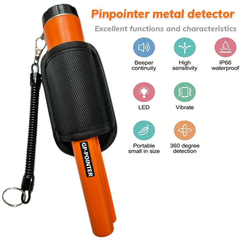 NEW Upgrade GP Pointer Professional Handheld Metal Detector Finder Pinpointer Probe Pinpointing Waterproof 360 Side Scan