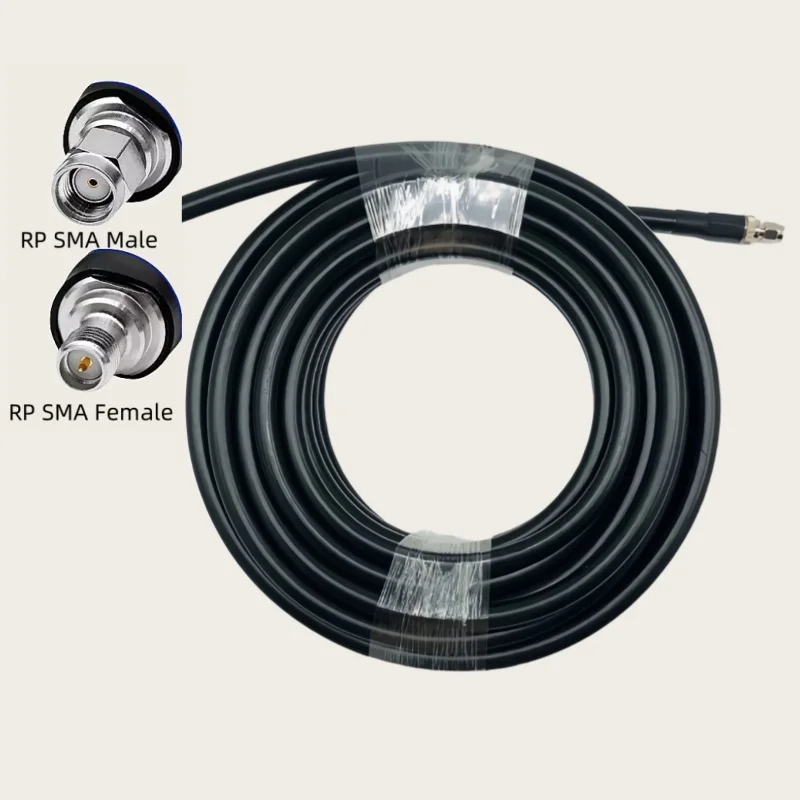 Cable LMR400 RP SMA Male to RP SMA Female jack Connector 50ohm Crimp for LMR-400 Cable Pigtail Antenna Radio