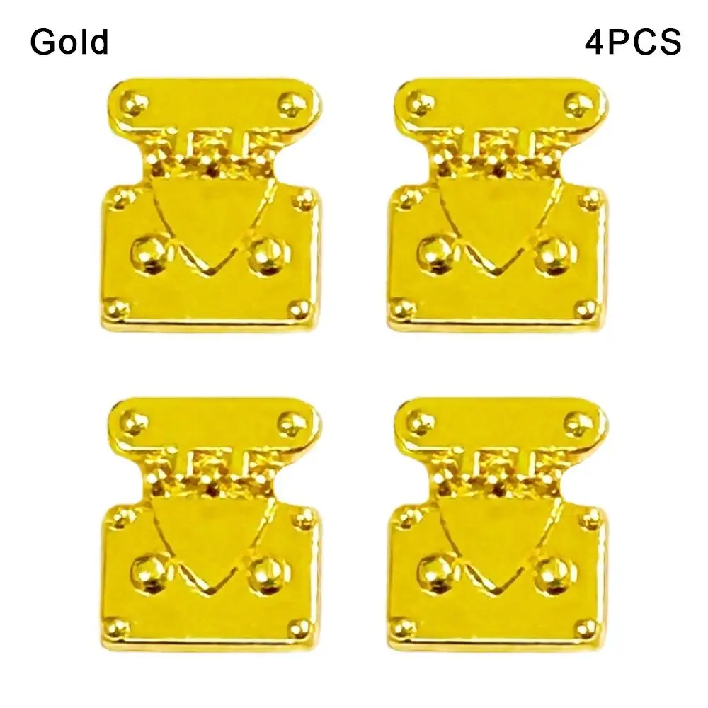 4pcs New Mini Metal Crafts Lock 4 Colors DIY Manual Luggage Trunk Lock Accessories