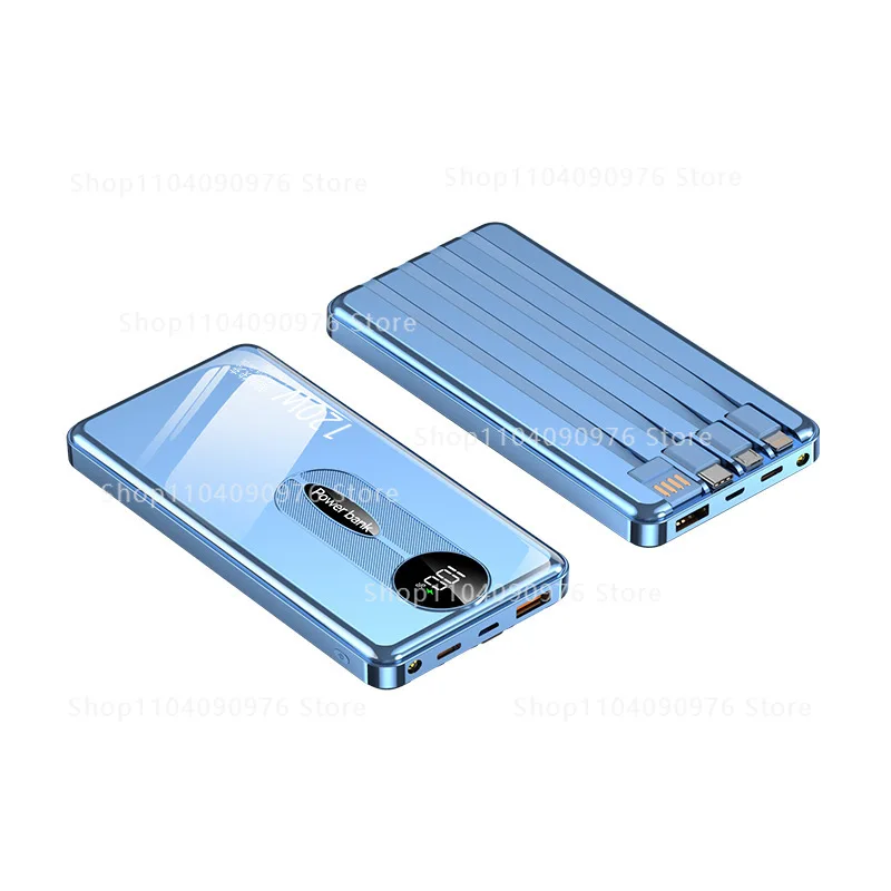 The new 40000 mAh power bank fast charging comes with its own cable super fast charging 66w large capacity, small and convenient