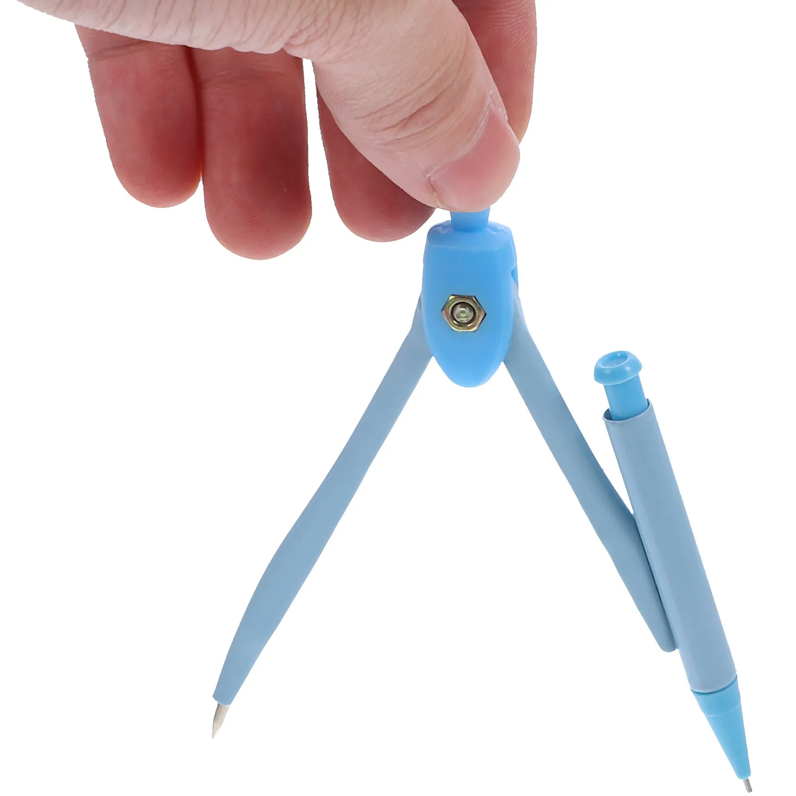 1Set Precision Drawing Compasses Portable Math Tools for Students Teachers Circle Drawing Stationery Kit