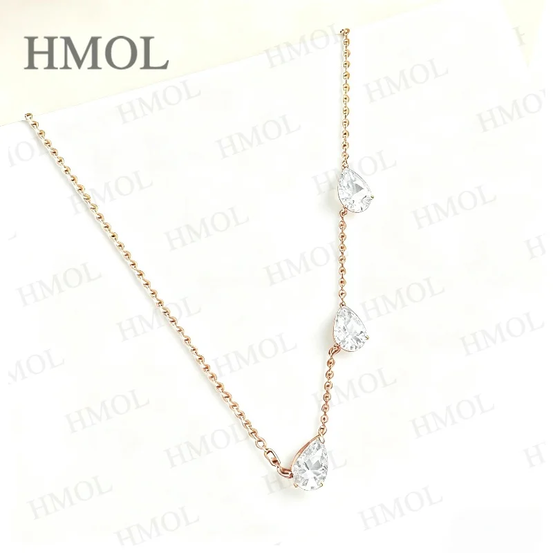 

Ожерелье в форме груши из стерлингового серебра 925 пробы, изысканный муассанит, 2 карата/3 карата, эксклюзивный женский подарок на годовщину