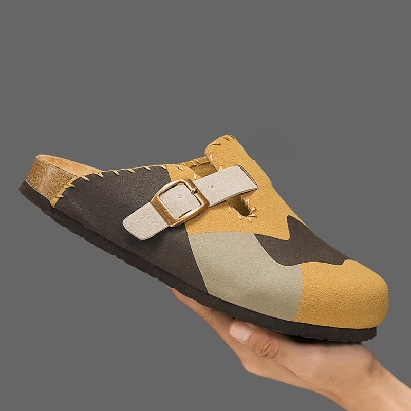 

New Arrival Autumn Fashion Light Shoes Mens Casual Round Toe Slippers Mixed Color Non Slip Sneakers Home Classic Outdoor Sandals