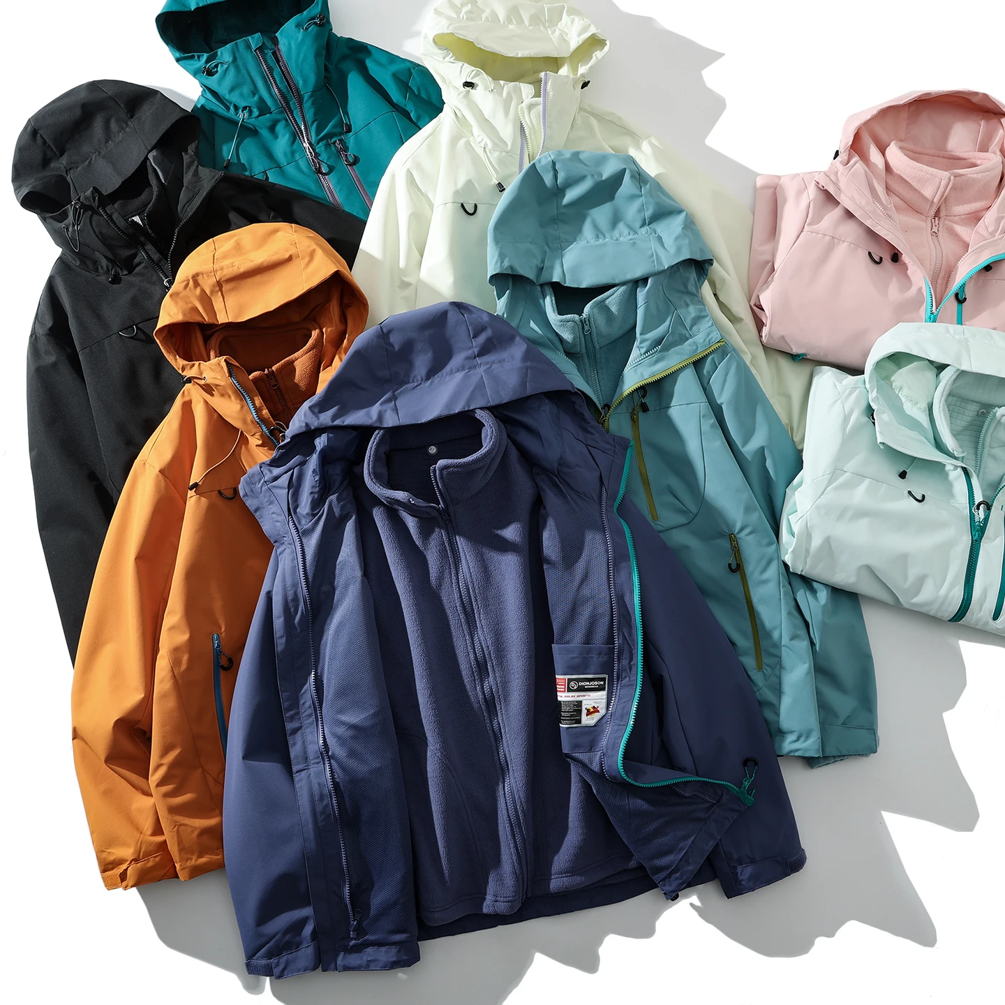 

Trade King Thiened Outdoor Jaet ex Winter New Arrival Warmth Tee-in-One Design Stand Fit Polyester Fiber Long Sl...