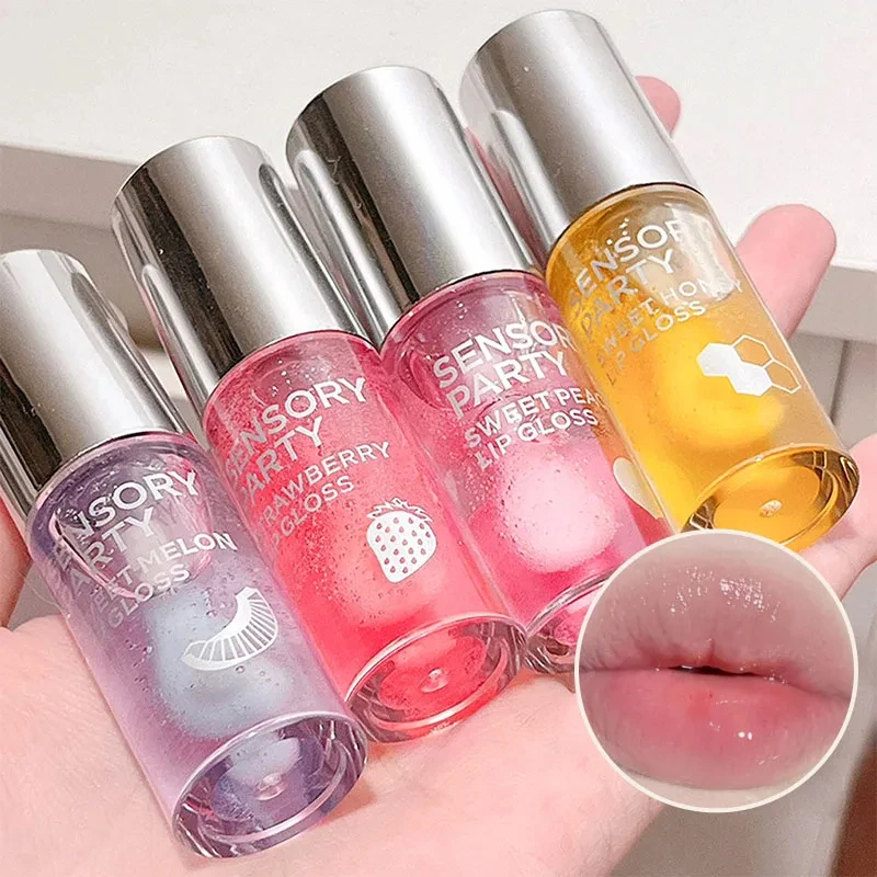 Lip Oil Relieves Dry Moisturizing Lip Gloss Fades Lip Lines Water Light Lips Care Big Brush Head Cute Korean Makeup Lipstick