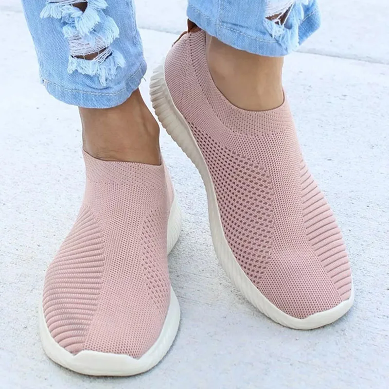 Women Sneakers Slip On Flat Shoes For Women Casual Shoes Spring Summer Sport Sneaker Sock Athletic Shoe Sports Tennis Woman