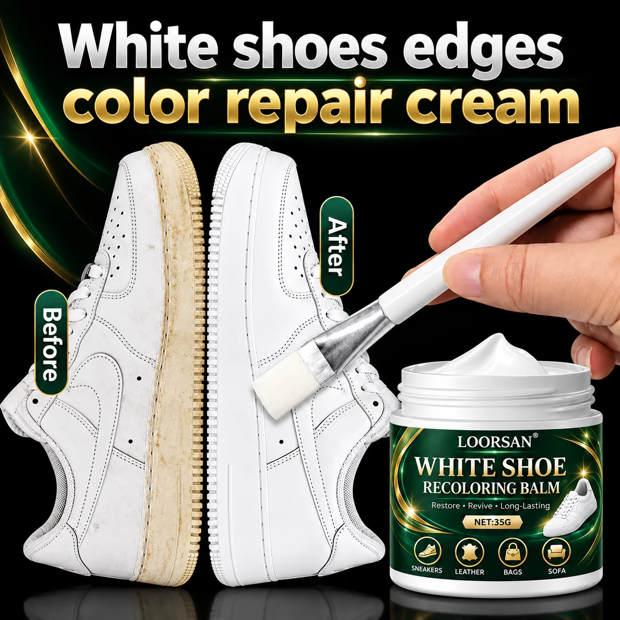Sole Edge Whitener - LOORSAN White Shoe Edge Repair Cream