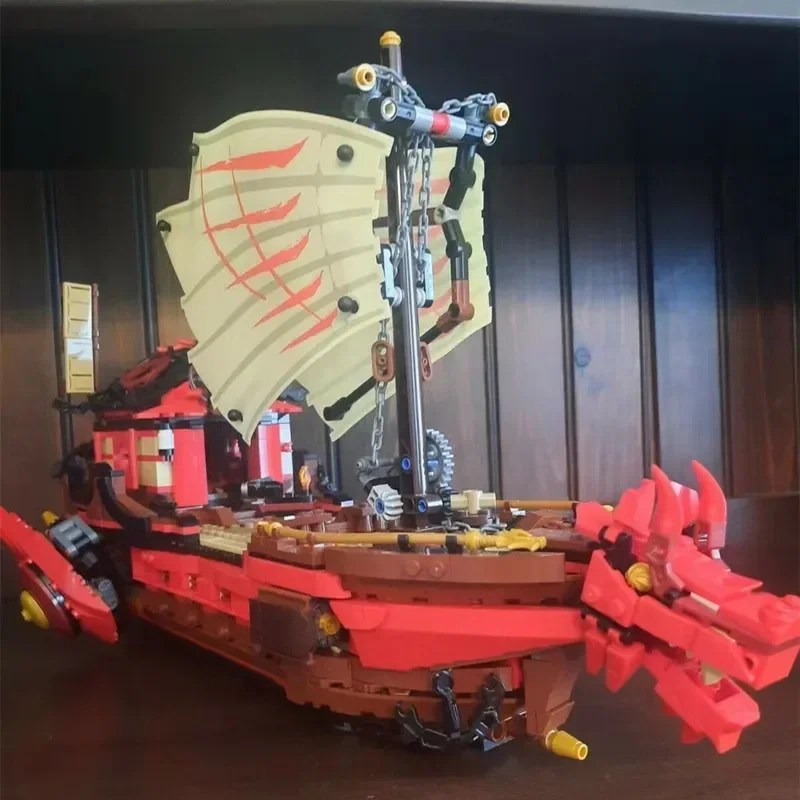 1781pcs Destiny Bounty Ship Building Blocks Dragon Boat Monastery Bricks Toys For Boy Children Birthday Gifts Compatible  71705