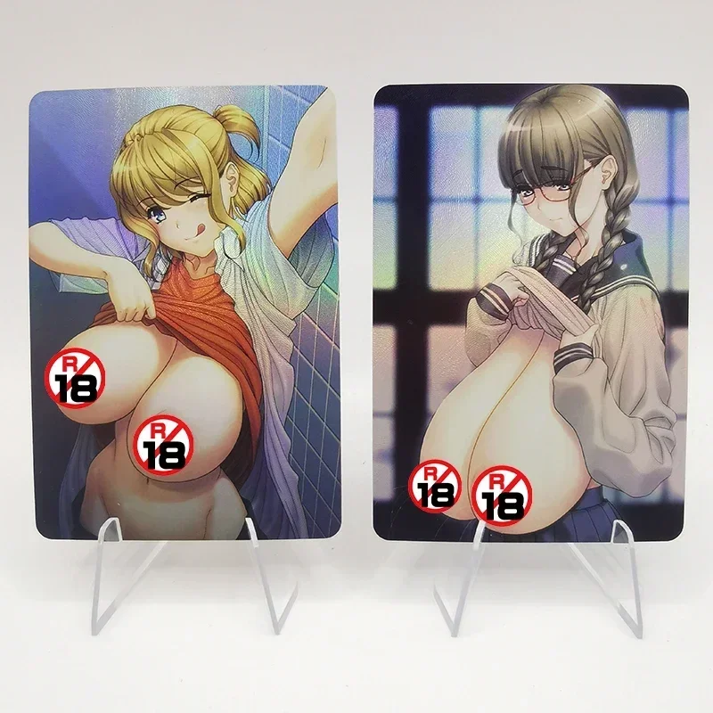 In Stock 6Pcs/set MILF Yummy Mummy Acronym Wife School Girl Yuri Lily Big Boobs Sexy Anime Girl Game Collection Cards Toys Gifts