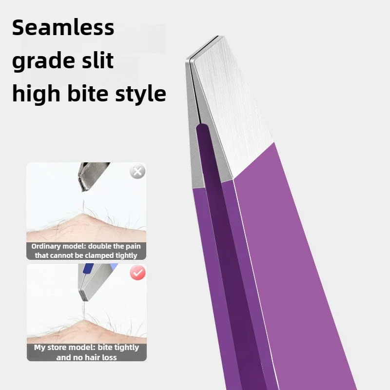 眉毛ピンセット 4 個カラフルな髪美容細い毛プラーステンレス鋼斜め眉毛クリップ除去メイクアップツール