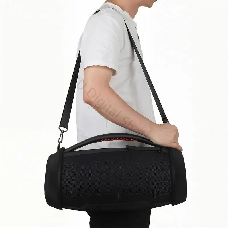 96BA Speaker Transport and Storage Bag for Boombox 3, Black Cloth Cover Reduce Direct Exposure to Dust and Routine Scuffs