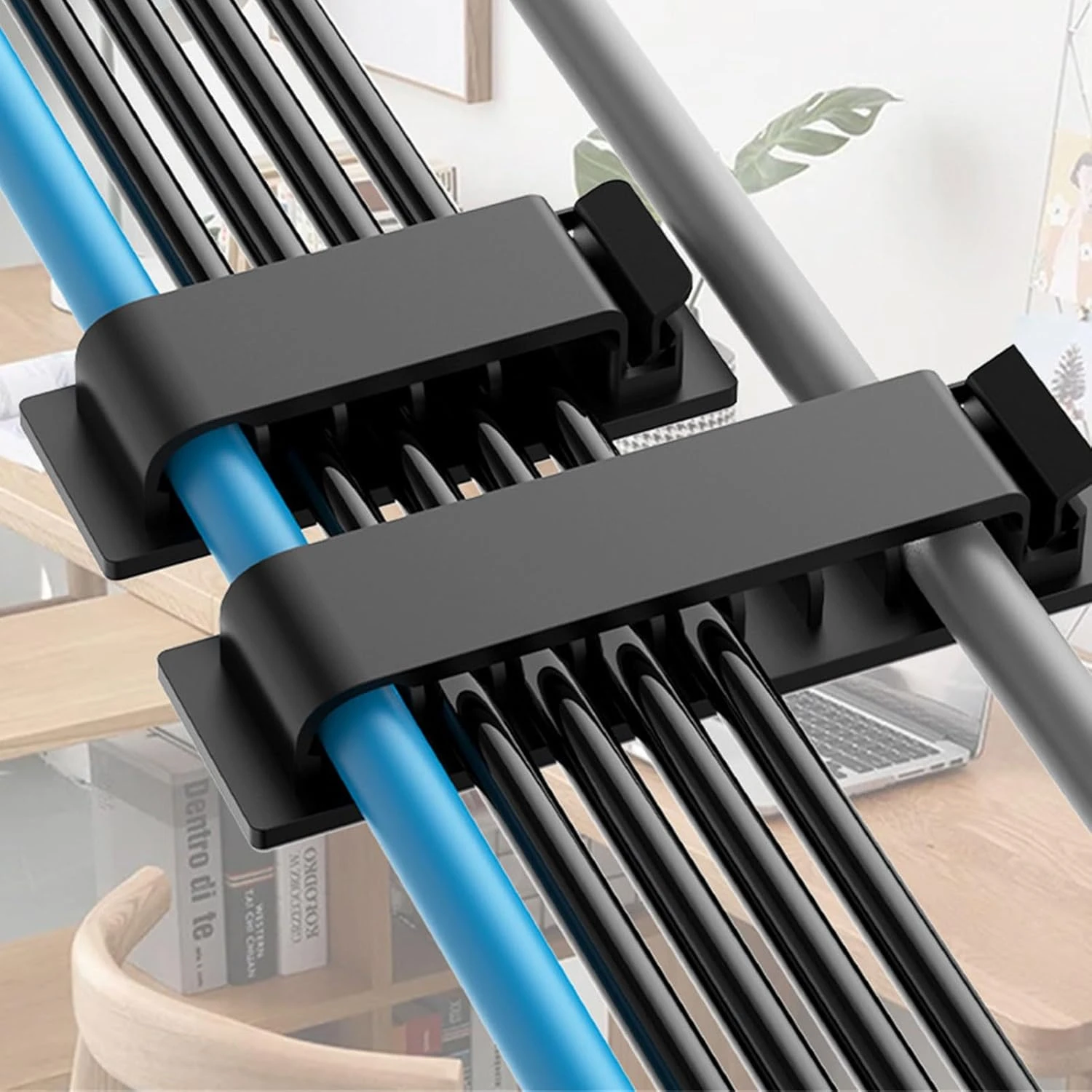 Self Adhesive Cable Management Clips-Cable Organizers Wire Clips Cord Holder For Office TV PC Ethernet Cable Under Desk Home