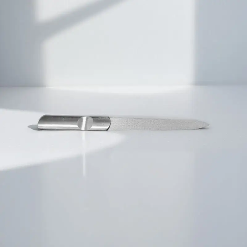 

Stainless Steel Nail File Buffer Manicure Pedicure Tool Metal Nail Smoother For Natural False Nails Salon Household Use