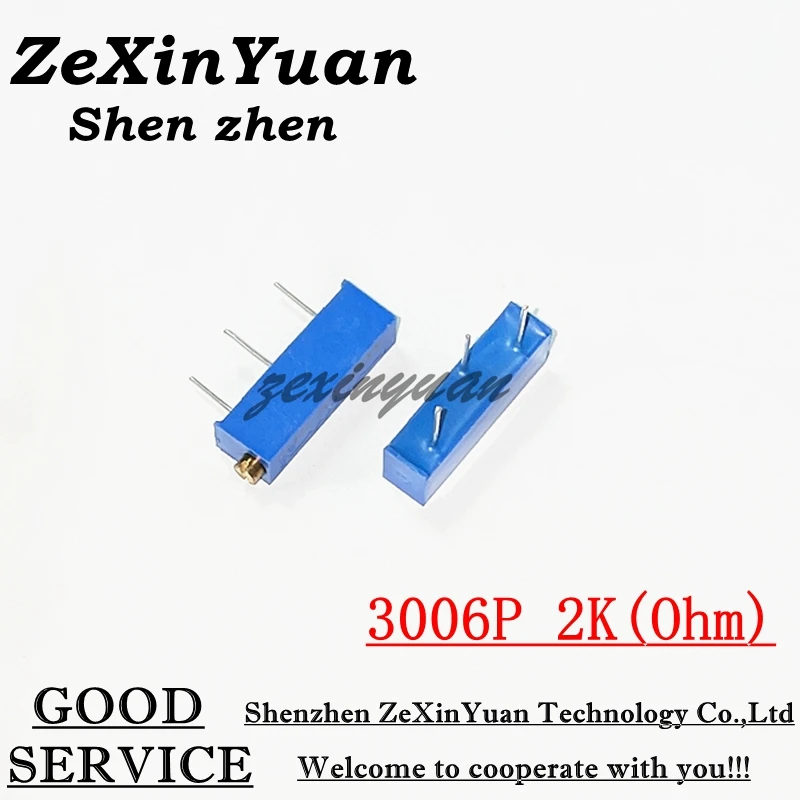 Potenciômetro ajustável da Multi-volta da precisão, 3006P-1-202LF, 3006P, ohm 2K, 202, 3006P-1-202, 3006P-202, 202, 10 PCes pelo lote