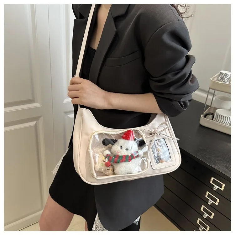 Y2k Harajuku Shoulder Bag Women Korean Transparent Ita Bag School Crossbody Bag Female Japanese Designer Preppy Handbag Purse view 3