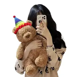 Ins-oso de peluche suave para niños, muñeco de felpa suave, suéter marrón, juguetes calmantes, regalos de Adviento