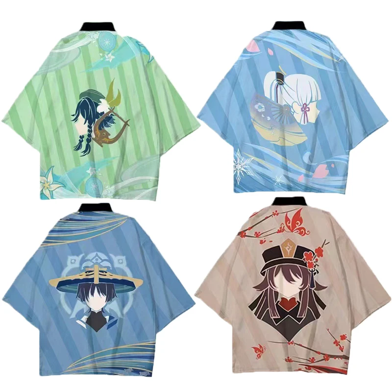 

Game Genshin Impact Tops Amber Cosplay Costume Zhongli Cloak Keqing Cardigan Carnival Party Comic Exhibition Adult Clothing