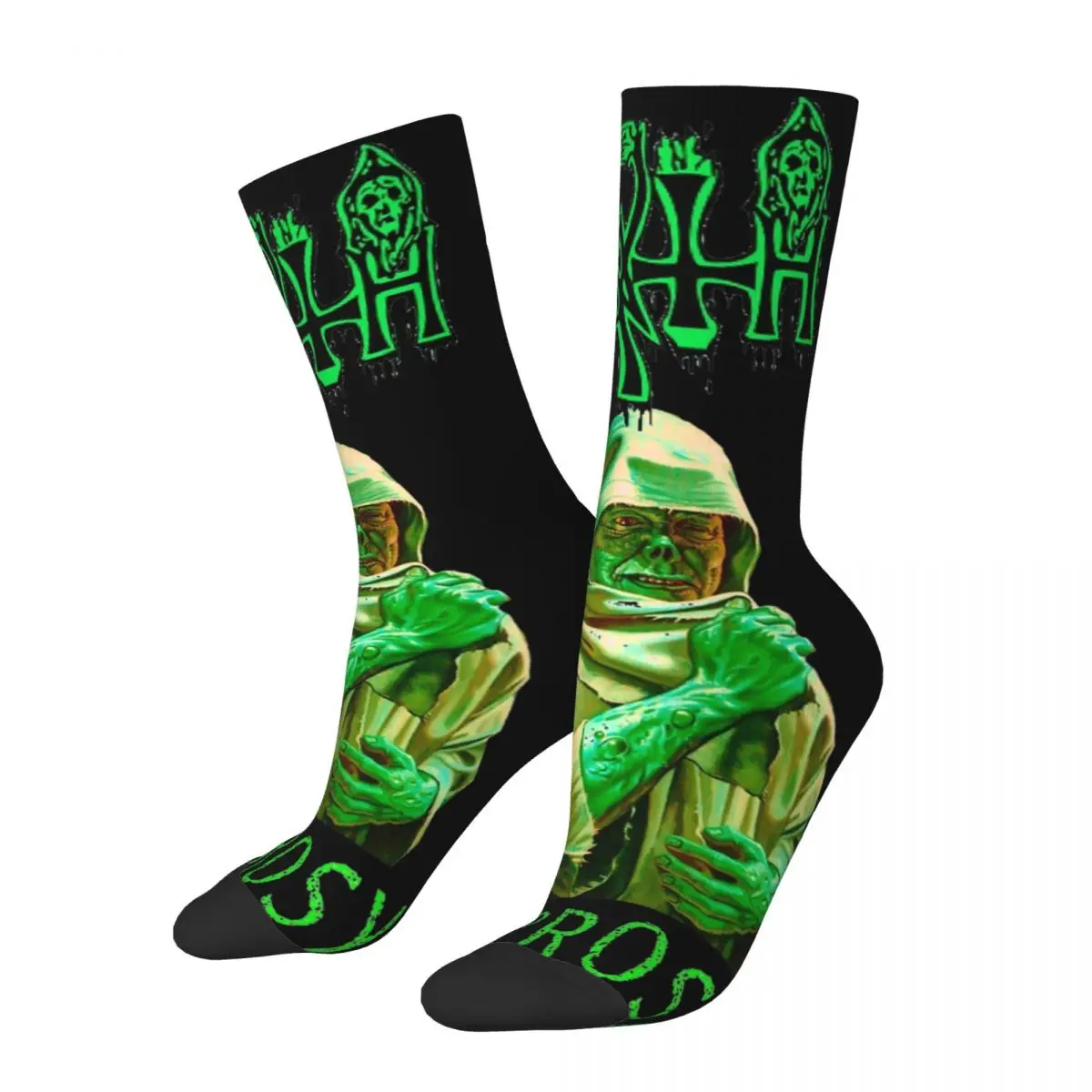 Mode Tod Lepra Tod Metall Rock Band Design Thema warme Crew Socken Zeug alle Jahreszeiten warme Crew Socken Schweiß absorbierend