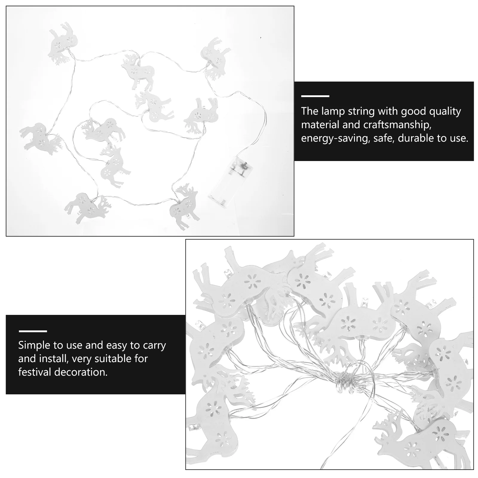 

1Pcs Christmas Elk LED String Light Decorative Xmas Elk Light Festival Lamp Scene Warm Atmosphere Xmas Style Lamp