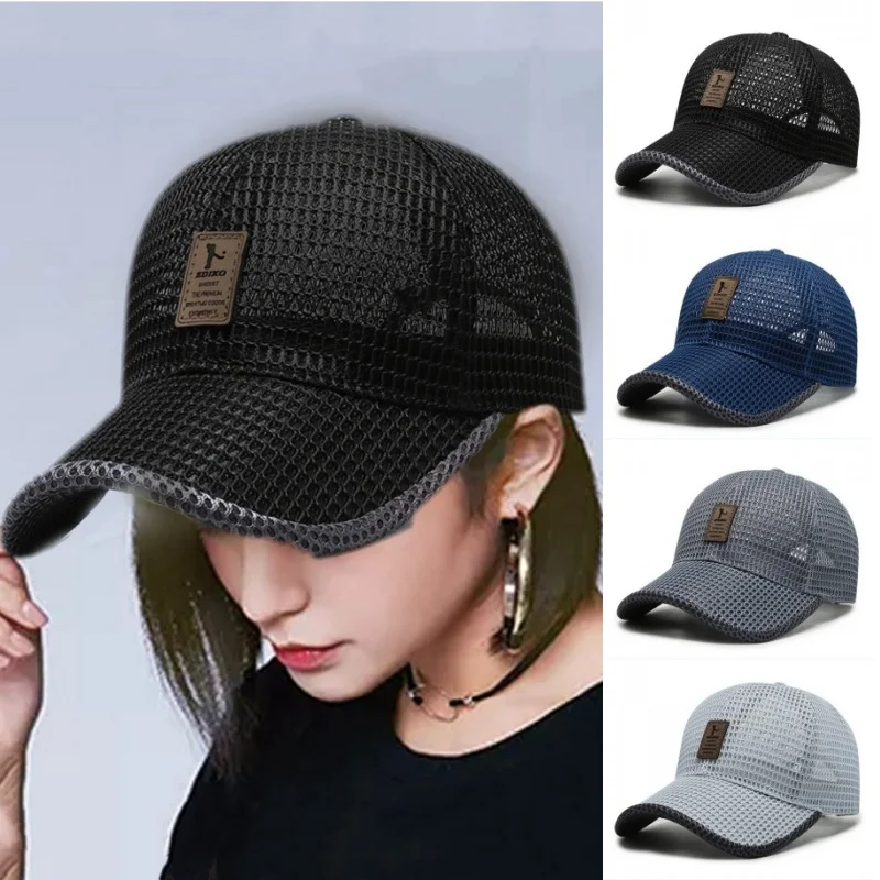 

Men Women Summer Full Mesh Quick Drying Golf Baseball Cap Breathable Net Sunhat Outdoor Anti-UV Running Hiking Sports Cap Visors