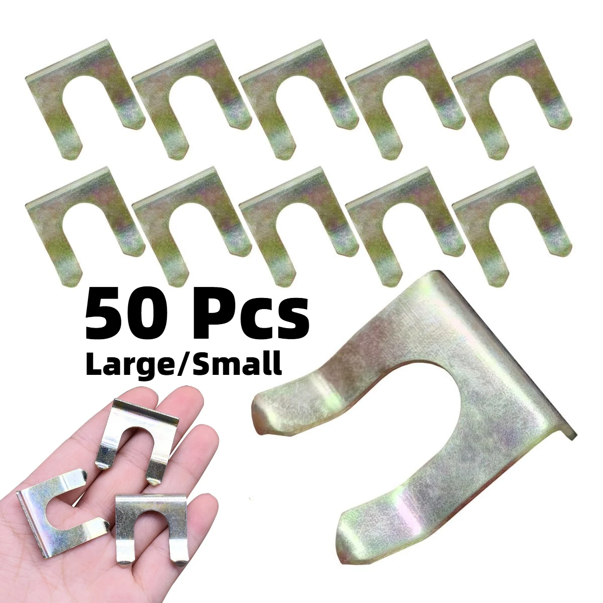 

50 шт. U-образных металлических фиксаторов тормозных шлангов для автомобилей, мотоциклов, грузовиков, внедорожников (запчасти)