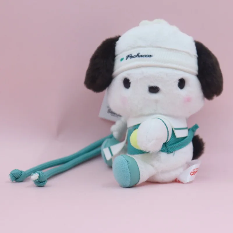 Sanrio cartoon hello kitty tênis academia série chaveiro de pelúcia pingente kawaii kuromi cinnamoroll mochila diária decoração