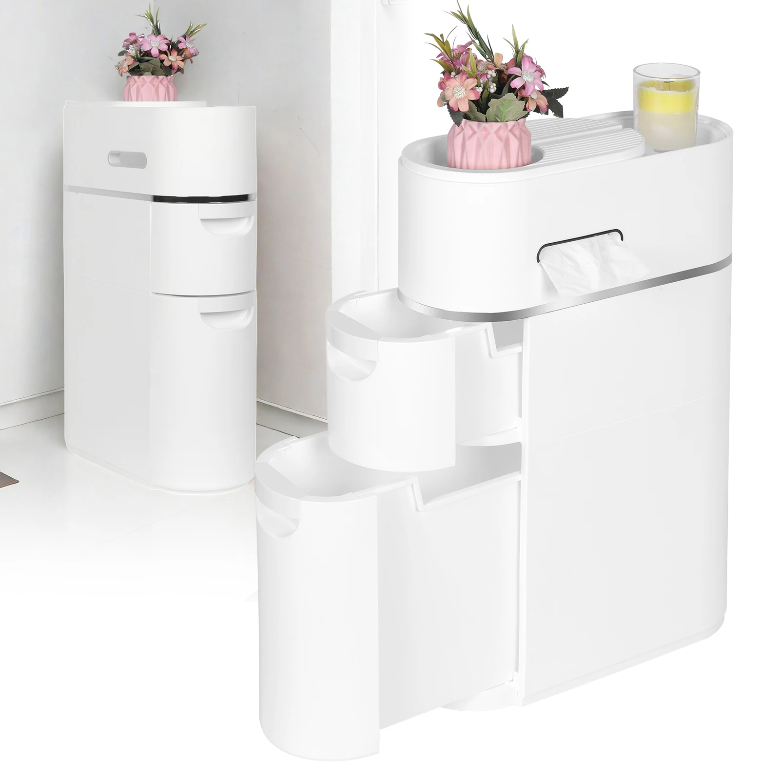 خزانة أرضية مقاومة للماء، منظم أرضية حديث بسعة كبيرة لتخزين ملحقات غرفة النوم