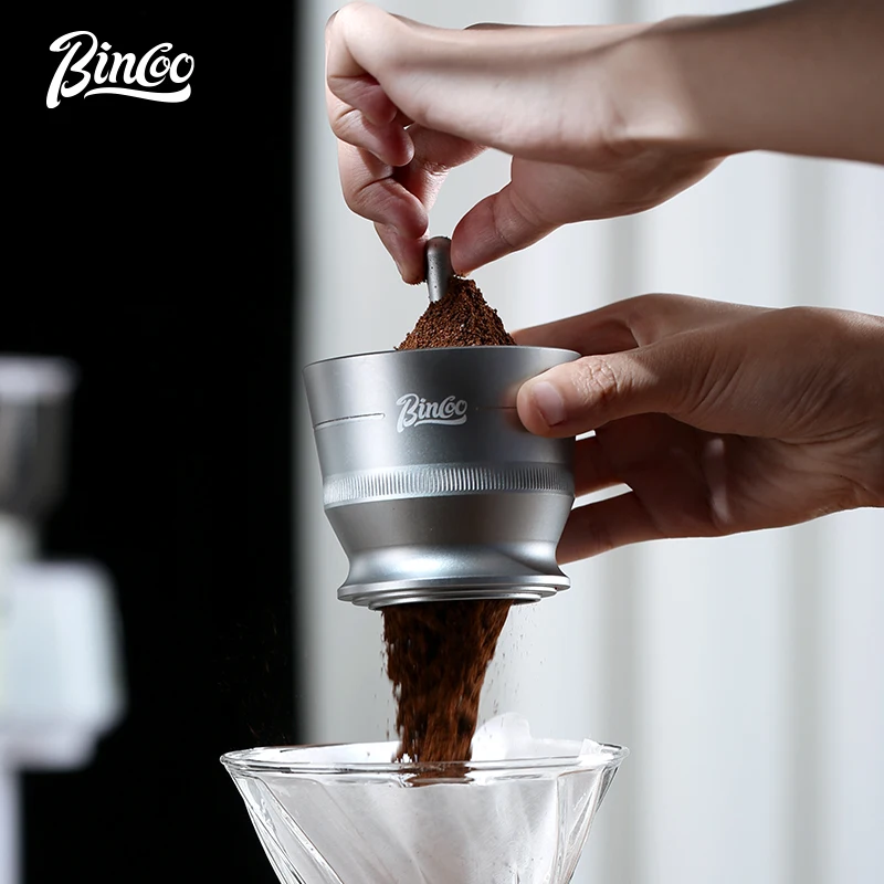 

Bincoo Aluminum Alloy Dosing Rings Press for Coffee Powder-Espresso Powder Receiver Cup, Espresso Coffee Dosing Cup Barista Tool