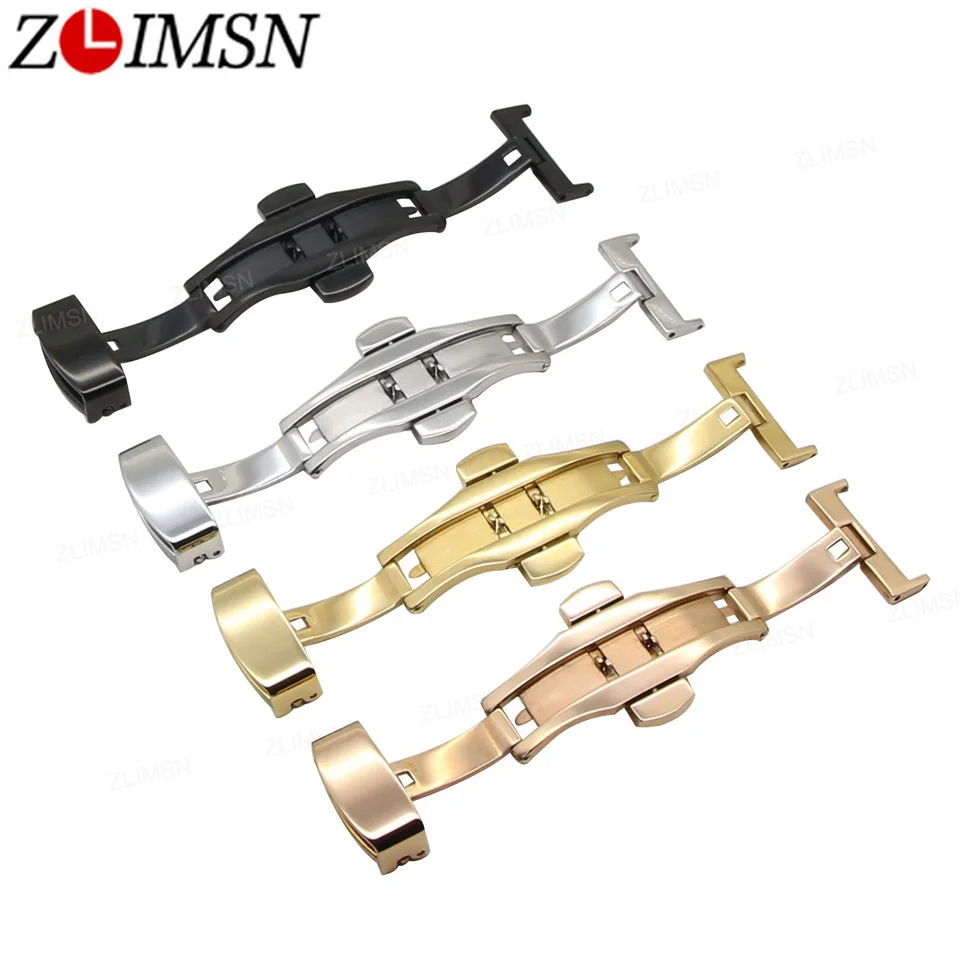 16mm 18mm 20mm 22mm 24mm Butterfly Deployment Buckle Automatic Stainless Steel Clasp for Watch Band Strap Clasp with Tool