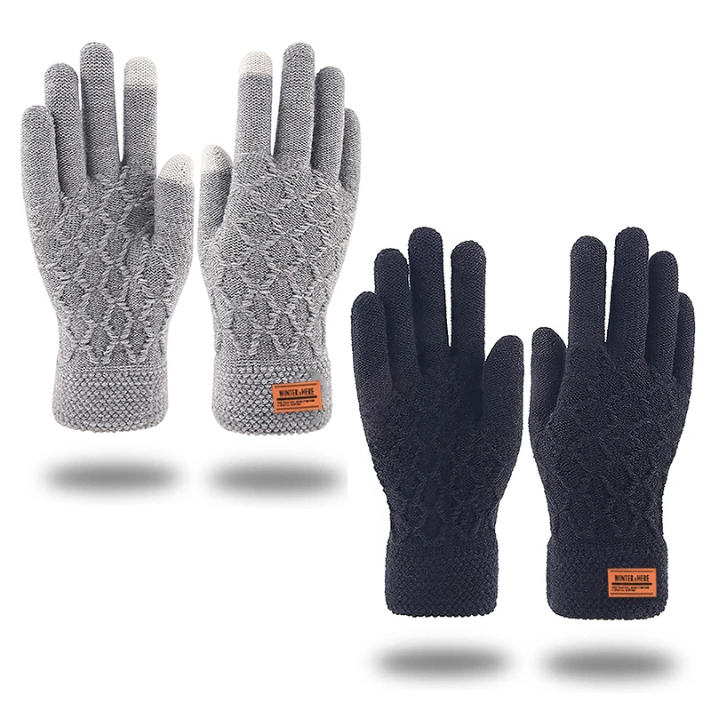 

Winter Gloves For Women Men Knitting Warm Touch Screen Gloves Thichen Fleece Thermal Moisture Wicking Windproof Mitten