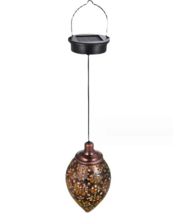 Outdoor Waterdruppelvormige Solar Projectie Licht Waterdicht Uitgehold Voor Tuin Patio Trap Hek Straat Landschap Balkon O