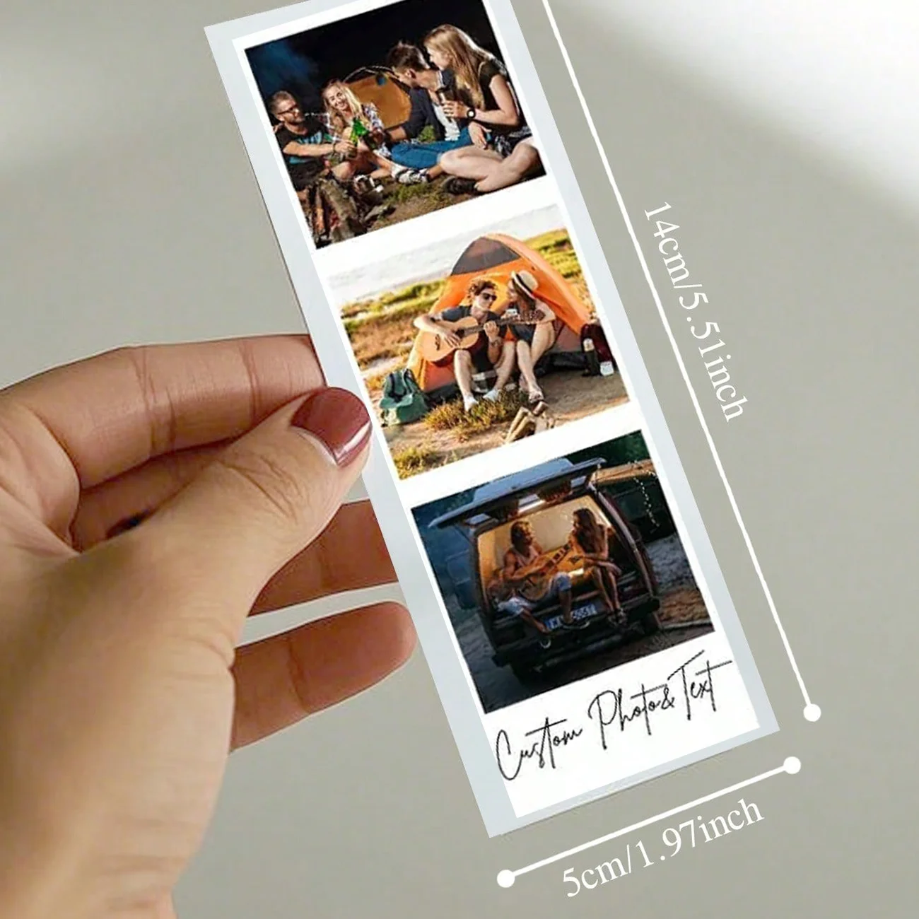 Custom Photo Bookmark, Personalized Picture Collage Bookmark with Multiple Memories, Romantic Anniversary Gift for Couples Frien