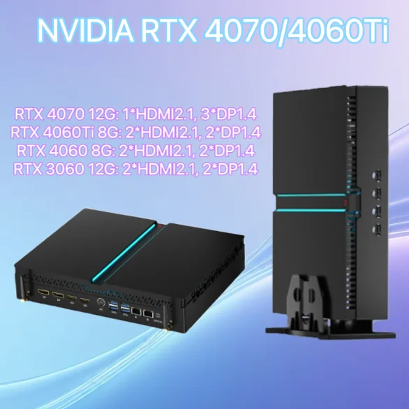 Мощный игровой мини-ПК 13/14th Gen i9 13900F NVIDIA RTX 4070 12G i7 NVMe Windows 11