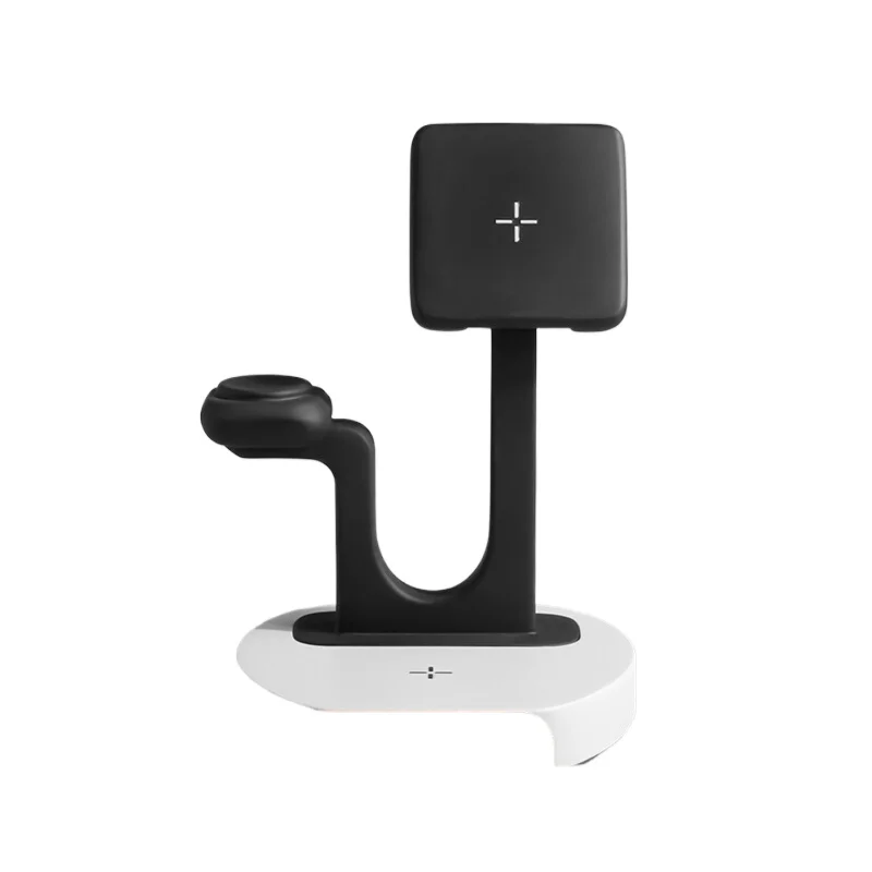 

Magnetic wireless charging cat-shaped three-in-one mobile phone holder desktop holder watch earphone universal