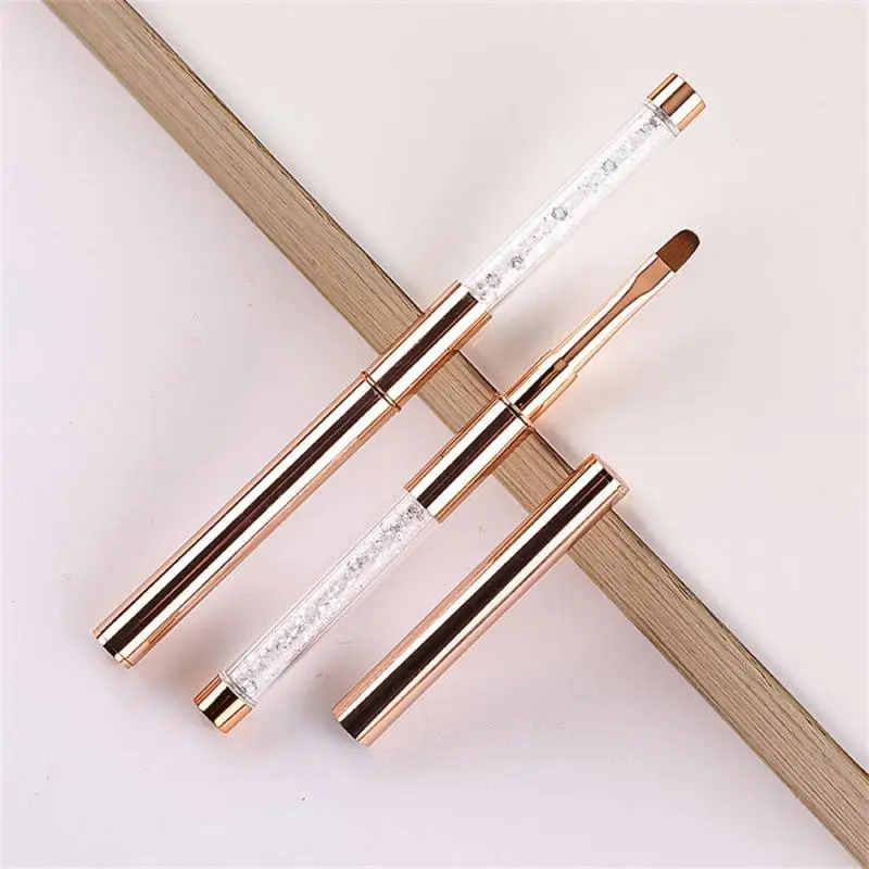 Nail Art Acrylic UV Gel Extension Builder Rhinestone Painting Brush Lines Liner Pattern Drawing Pen Manicure Tool