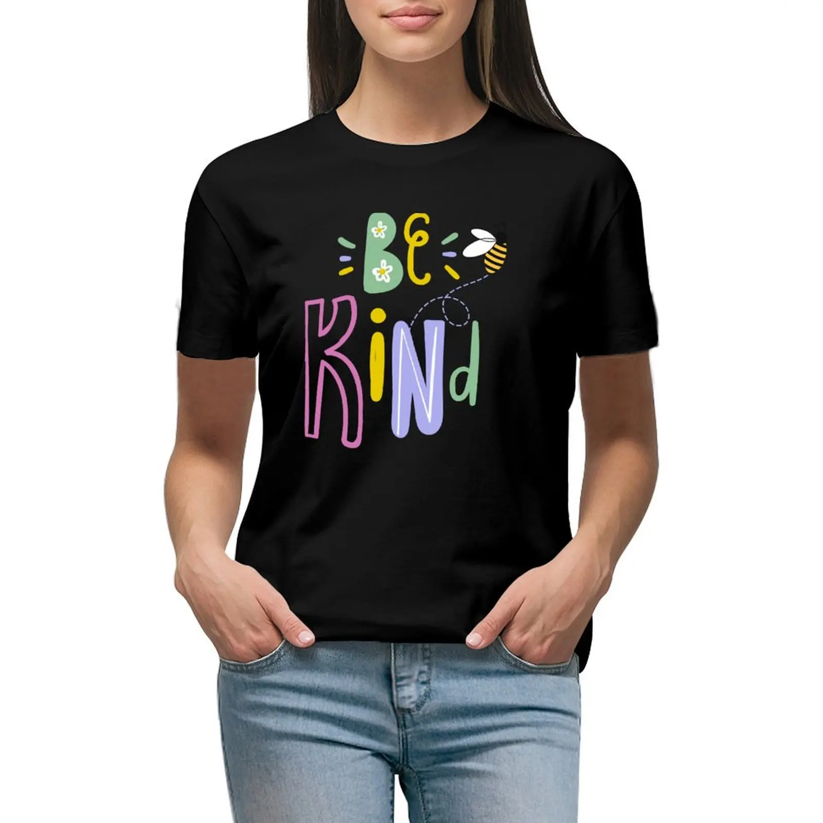 

Be bee kind T-shirt graphics tees t shirt for Women