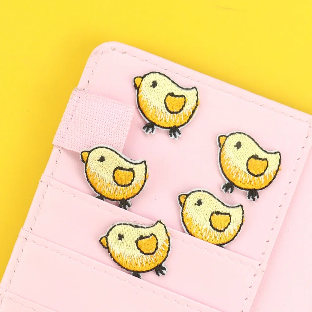 5PCS Chick Patches Cartoon Animal Embroidered Applique Iron on Patch for Clothing Stickers DIY Kids Clothes Sewing Accessories