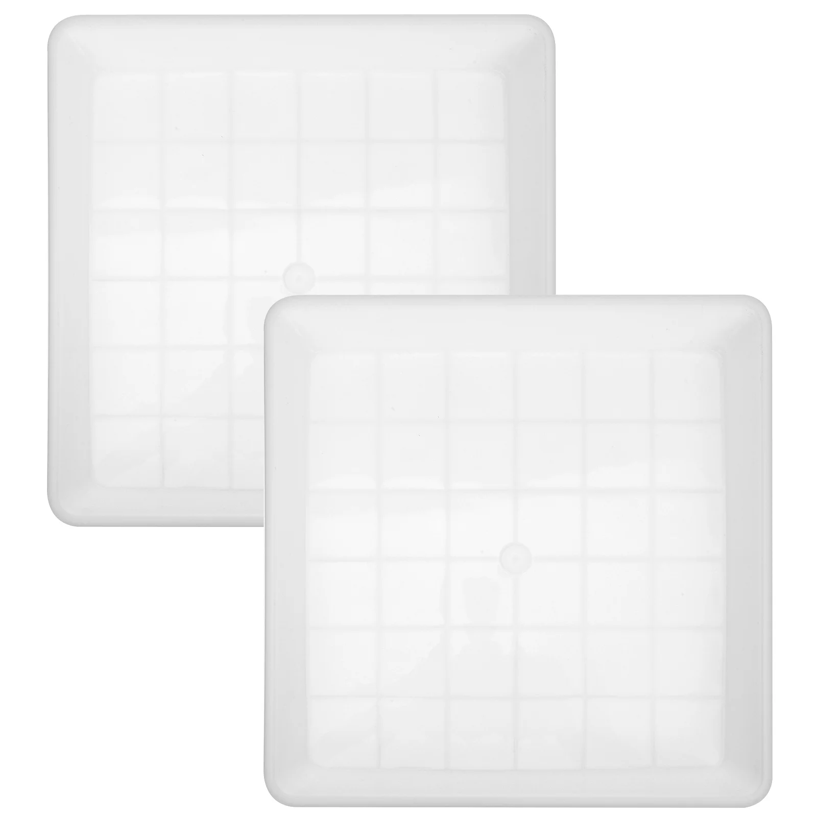 

2Pcs Plant Saucer Square Plastic Tray Planter Drainage Base Flowerpot Water Catcher Tray Indoor Garden Trays for Plants
