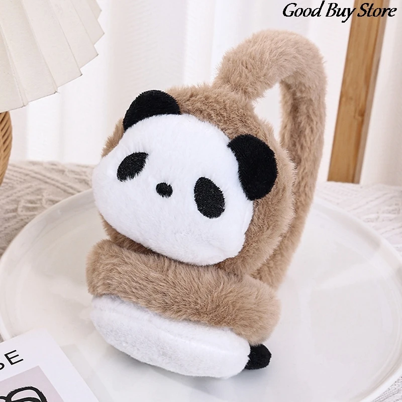 Cute Cartoon Panda Earmuffs Outdoor Windproof Ear Muffs Cold Protection Ear Bags Soft Plush Earflaps Winter Warm Ears Cover