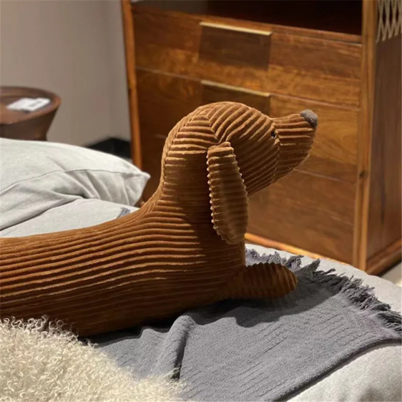 Sausage Dog Plush Body Pillow Long Dachshund Stuffed Cushion Cute Sofa Decorative Dog Plush Pillow Sleeping Back Cushion Decor