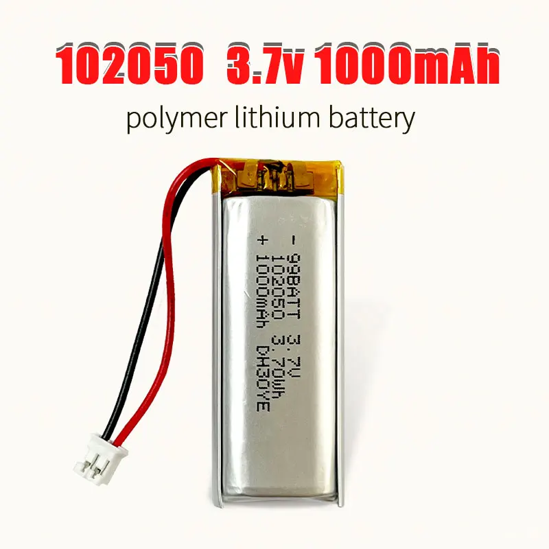 1-10pcs 102050 Battery 1000mAh 3.7V Lithium Polymer Batteries for TWS Bluetooth Headset Keyboard Speaker Recorder Tattoo Machine