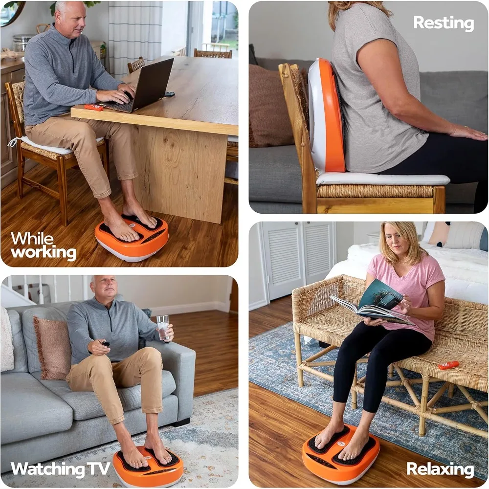 Electric Foot Massager Machine with Remote Control, Adjustable Speed, Vibration - Calf Massager - Feet Massager