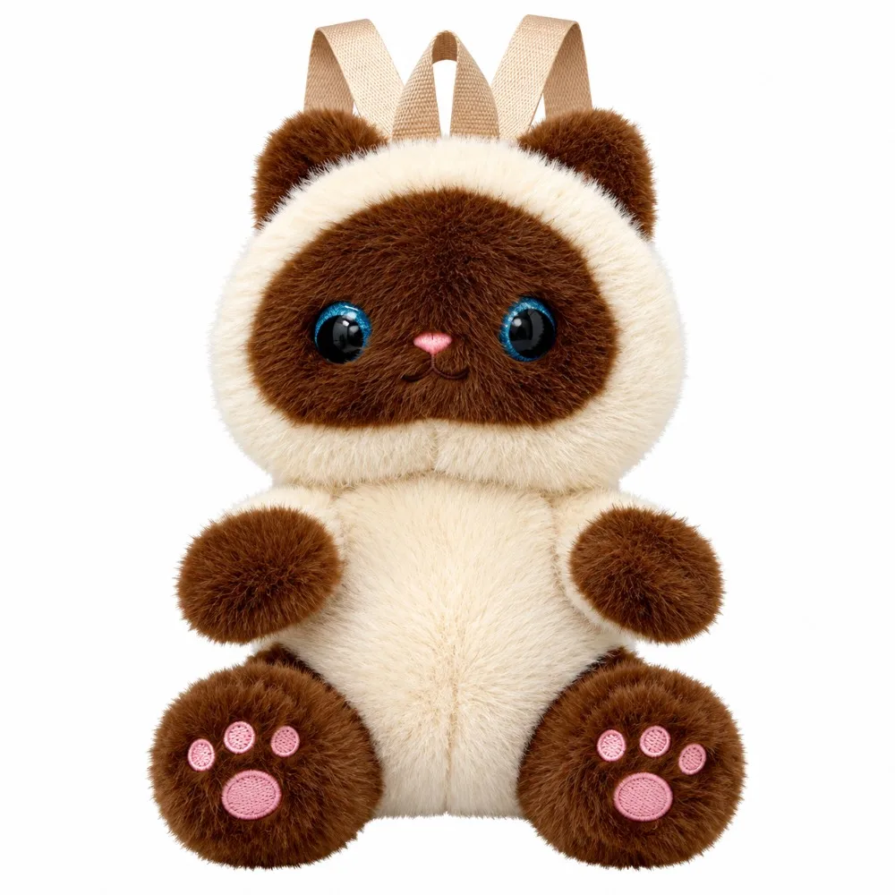 Gifts Plush Cat Plush Backpack Big Eyes Soft Cat Plush Toy Cute Style Kitten Plush Doll for Kids