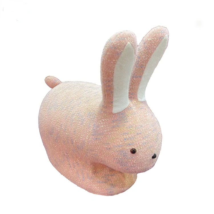 Modern Luxury Living Room Nordic Kid Furniture Animal Party Rabbit Stool Chair for Kids with wheel