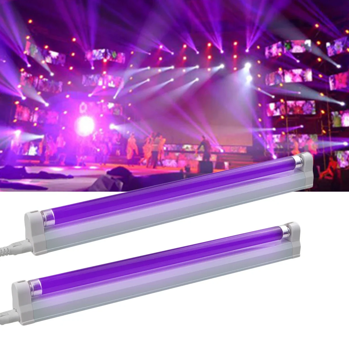 1–5 Stück UV-Lampe, UV-Schwarz, Hellblau, Quarzlampe, 220 V, 110 V, 6 W, 8 W, T5-Röhre, Schwarzlicht, UVA, fluoreszierende kosmetische Gelderkennung
