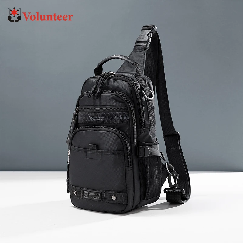 

Волонтер 9л модная спортивная сумка через плечо мужская повседневная водонепроницаемая нагрудная сумка для езды на велосипеде и бега мужской многофункциональный рюкзак 1875-02