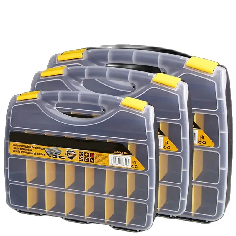 15/21 Grids Portable Parts Box Metal Screw Storage Box Hardware Parts Screwdriver Repair Vehicle Hand Tool ящик для инструментов